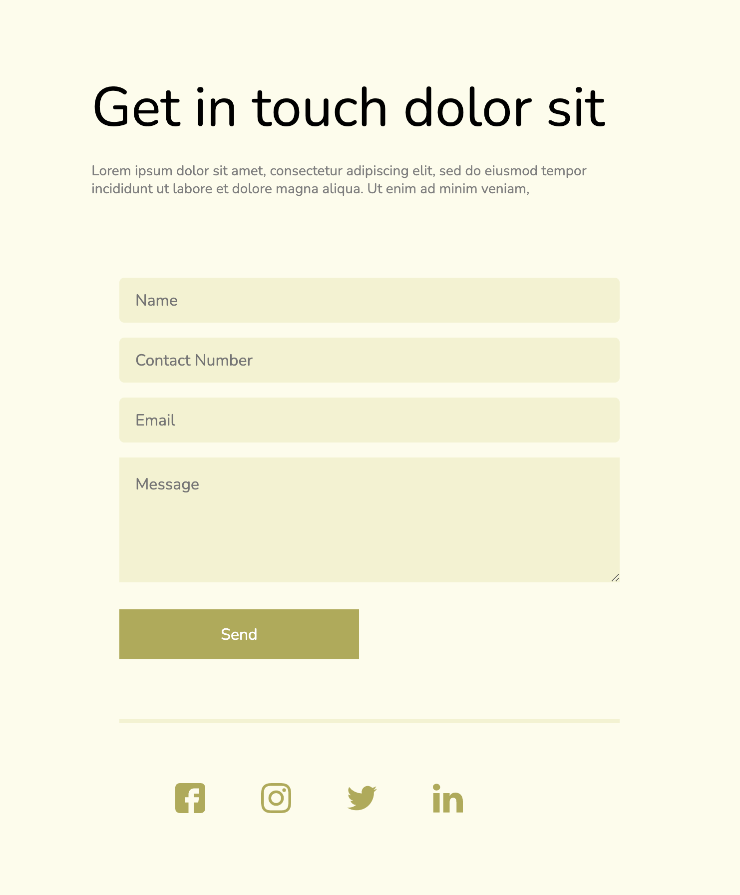 Contact designs for websites: Clean Contact Page Tablet